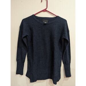 Black Tahati 100% Extra Fine Murano wool knit sweater size Small